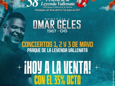 La 58 versión del Festival de la Leyenda Vallenata abre sus puertas a los verdaderos amantes del vallenato y la música latina, con la oportunidad de asegurar su entrada de forma anticipada a esta icónica celebración que se llevará a cabo los días 1, 2 y 3 de mayo de 2025 en el Parque de la Leyenda Vallenata ‘Consuelo Araujonoguera’ de Valledupar.