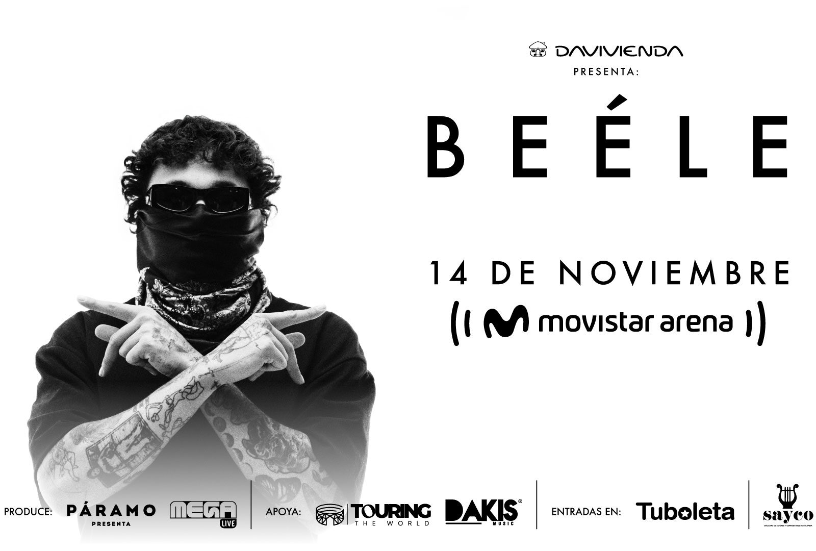 Beéle transmitirá en vivo y en directo su séptimo concierto en el Movistar Arena de Bogotá