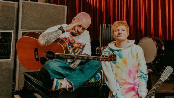Vélez vistió a Ed Sheeran en el concierto de J Balvin en Bogotá