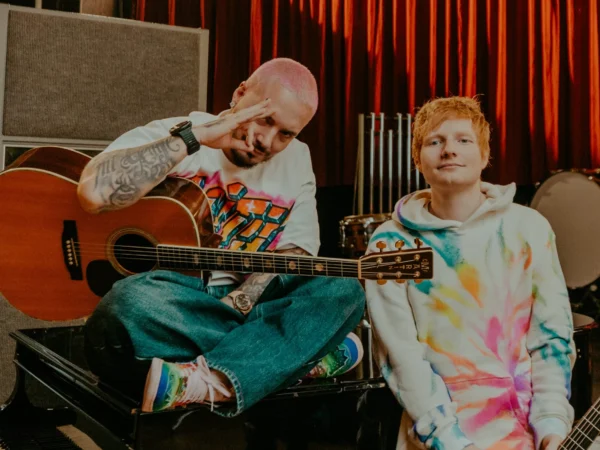 Vélez vistió a Ed Sheeran en el concierto de J Balvin en Bogotá